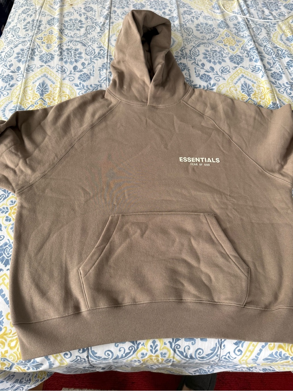 Essentials Fear Of God Men’s Taupe Brown Pullover Hoodie